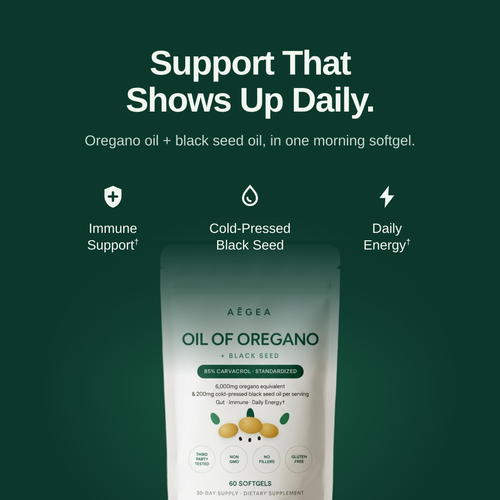 Oil of Oregano + Black Seed — 85% Carvacrol Softgels