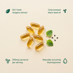 Oil of Oregano + Black Seed — 85% Carvacrol Softgels